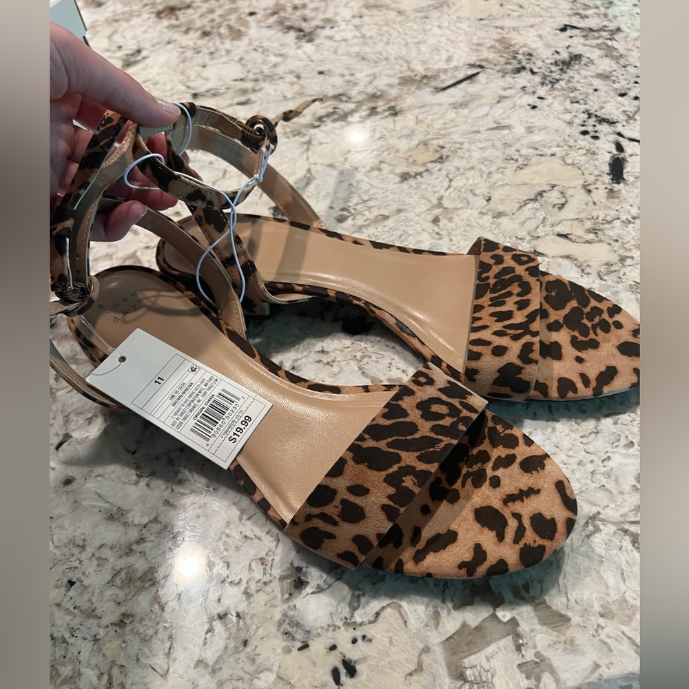 A New Day leopard low heel sandal